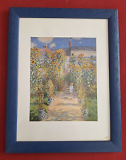 Druck, Garten in Vétheuil, Bild 21x 27cm, Rahmen 36x46, Claude Monet