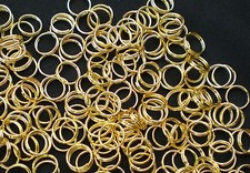 100 SPALTRINGE Farbe gold  5mm