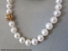 Echte Perlenkette 47cm Weiß