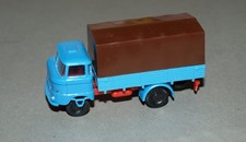 MINICAR VEB Plastspielwaren Berlin H0 Lkw W50 blau mit Plane  DDR Spielzeug