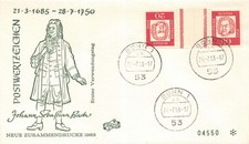 Bund Mi 352 MHB 8 K4 Zusammendruck SSt Bonn 1963 FDC Erstagsbrief