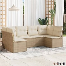 Garten-Sofagarnitur mit Kissen