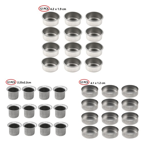 12x metall kerzen - kerzen, wachs