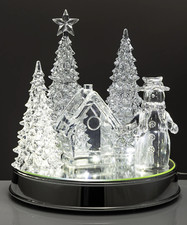 LUMIDA Xmas LED-Spiegeltablett 5 Acryl-Dekoelemente Ø 22cm, Höhe 22,5cm 7 - 421