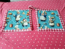 Selbst genäht 1 paar TOPFLAPPEN  lustiger KOCH