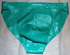 Latexslip Latexhose Gr. L NEU türkis geklebte Qualität Gummihose Rubberpants