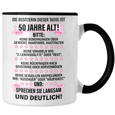 Trendation - 50. Geburtstag Frauen Tasse Geschenk Geschenkidee 50er Geburtstag S