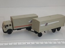 ?Mercedes LKW Planenhängerzug 1:87 Kibri gebauter Bausatz #4115