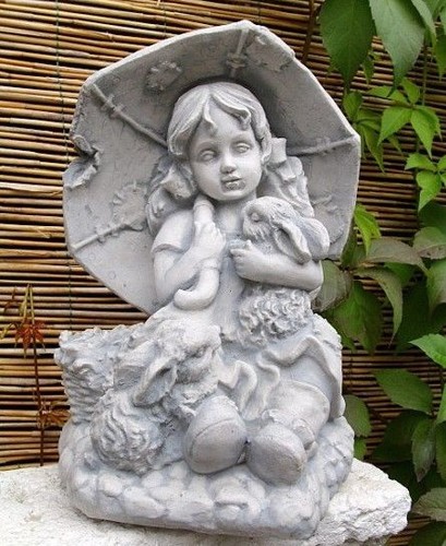 Gartenfigur mädchen unterm - gartenfigur, "mädchen