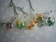 5 kleine  Ostereier aus Glas
