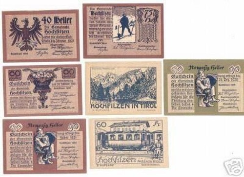 Banknoten notgeld gemeinde - notgeld,