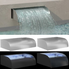 Wasserfall Edelstahl Schwalldusche LED Poolfontäne Schwallbrause