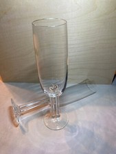 2xRosenthal Sektflöte Sekt Kristall Doppelstiel Cupola Studio linie Bellini/Böhm