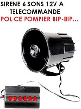 ELEKTRONISCHE SIRENE 12V 6 SOUNDS FEUERWEHR POLIZEI... PAJERO L200 HDK KDJ HILUX JEEP