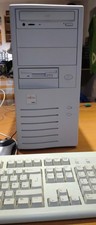Retro PC Fujitsu T-Bird Tastatur Maus  120Mhz Win95 Läuft!!