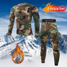 2 Stück /Set Herren Thermounterwäsche Set Skiunterwäsche Thermowäsche Winter