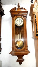 58081 Gustav Becker Wiener Regulator-Jugendstil-Nussbaum-Sekundenzeig-140cm Hoch