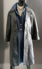 Leder Mantel Schwarz Vintage