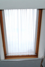 Handarbeit  Scheibengardinen Weiß B  100cm Spanngardine 98cm hoch Dachfenster