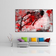 LEINWAND BILD ER XXL POP ART SKATEBOARD BUNT ABSTRAKT GRAFFITI DEKO WAND POSTER 