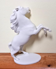 Kaiser Aufsteigendes Pferd Bisquit Porzellan Figur Weiß 19,3cm 424