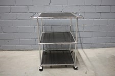 USM Haller Servierwagen Rollwagen Roll-container perforierte Tablare schwarz