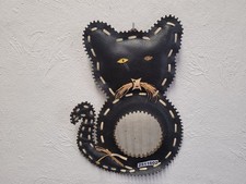 Wandspiegel Dekoration DDR Katze Wachstuch Handarbeit 60er Jahre Retro #2511602