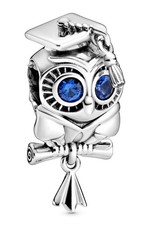 PANDORA Schmuck Silber Bead-Charm Weise Eule Schulabschluss 798907C01