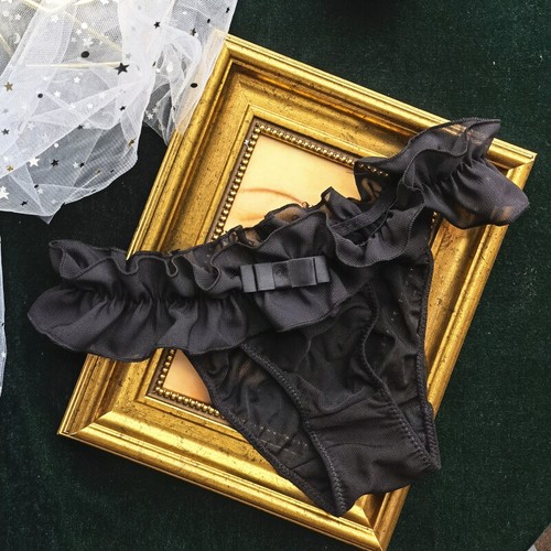 Damen rüschen netz slip - 3x,