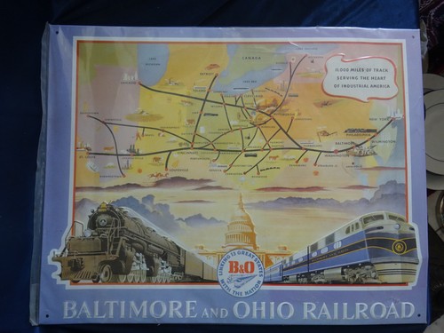 Blechschild baltimore and - "baltimore,