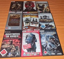 PC 9 Games & 13CDs Sammlung Call Of Duty Company Of Heroes mit Keys War Armee