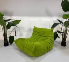 Ligne Roset Togo Designer Sofa Grün Alcantara