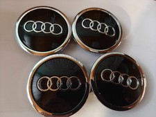 4x Nabendeckeln Für Audi 69mm Schwarz Neu