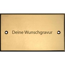 rechteckiges Messing Schild Innen Außenbereich 12 x 7cm Gravur personalisiert