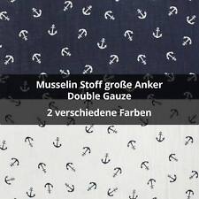 Musselin Stoff große Anker