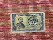 20 Kronen Banknote Tschechoslowakei Československá (1945)
