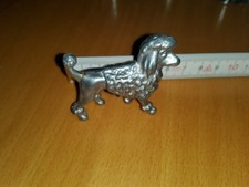 Zinnfigur plastisch, Pudel - unbemalt 