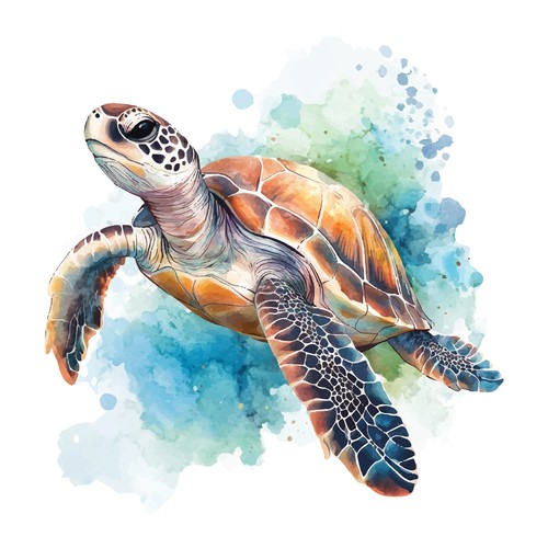 Wandtattoo meerestiere 60x60cm - wandtattoo,