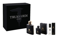 TRUSSARDI HERREN GESCHENKBOX EAU DE TOILETTE 50 ML 10 ML 7 ML HOLZIG