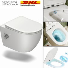 Dusch WC Spülrandlos Wand Hänge-WC Bidet Toilette inkl. Armatur + Sitz