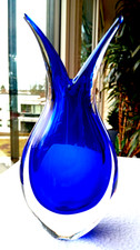 Schwere Glas Vase - MURANO -