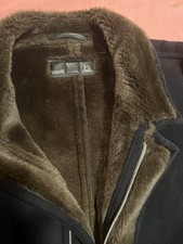 Wintermantel Wildleder Pelz gefüttert  Größe 52-54 BUGATTI