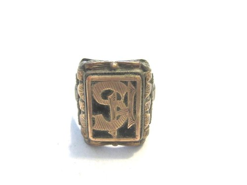 Siegelring silber gold mit - siegelring,