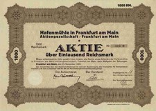 Hafenmühle AG 1926 Frankfurt
