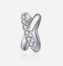 Charm Zwischenring Ring 925 Silber Steinchen - Passt auch für Pandora Armband