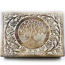 Schmuckschatulle Holzkasten Kästchen Schatulle Schmuckkästchen Holz Lebensbaum W