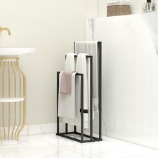 HOMCOM Handtuchhalter Stehend Handtuchständer mit 3 Stangen, Handtuchleiter