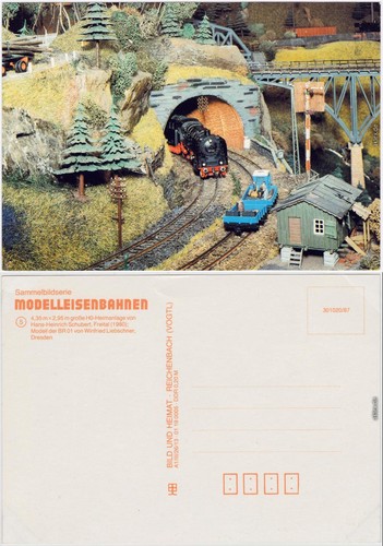 Ansichtskarte modelleisenbahn - ansichtskarte,