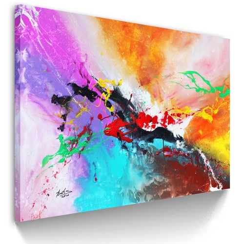 Leinwand bild abstrakt bunt - leinwand,