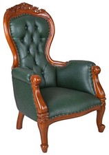 Grandfather chair Ledersessel Armlehnstuhl Clubsessel Lounge Sessel Ohrensessel